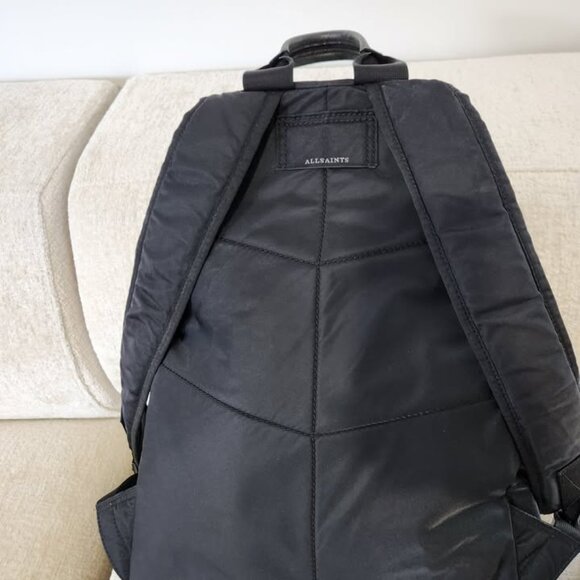 AllSaints Backpack | Nylon Backpack Bags (Black) - Picture 4 of 5